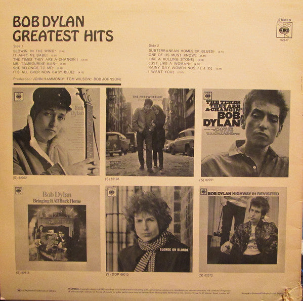 Bob Dylan : Greatest Hits (LP, Comp, RE)