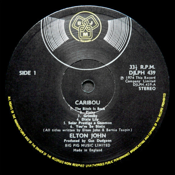 Elton John : Caribou (LP, Album)