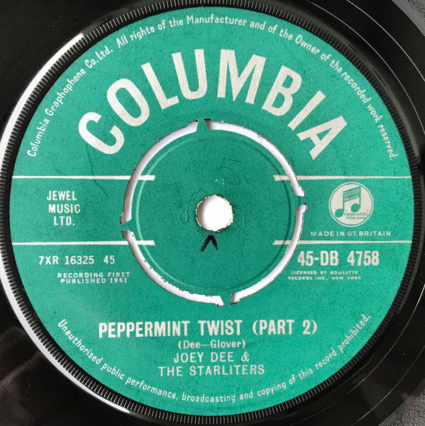 Joey Dee & The Starliters : Peppermint Twist (7", Single)