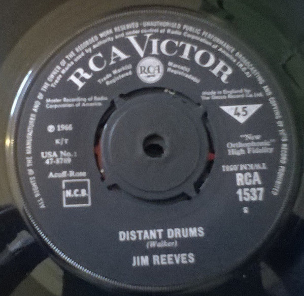 Jim Reeves : Distant Drums / Old Tige (7", Single, RE)