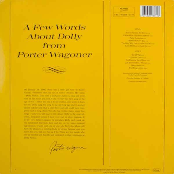 Dolly Parton : Just Because I'm A Woman (LP, Album, RE)