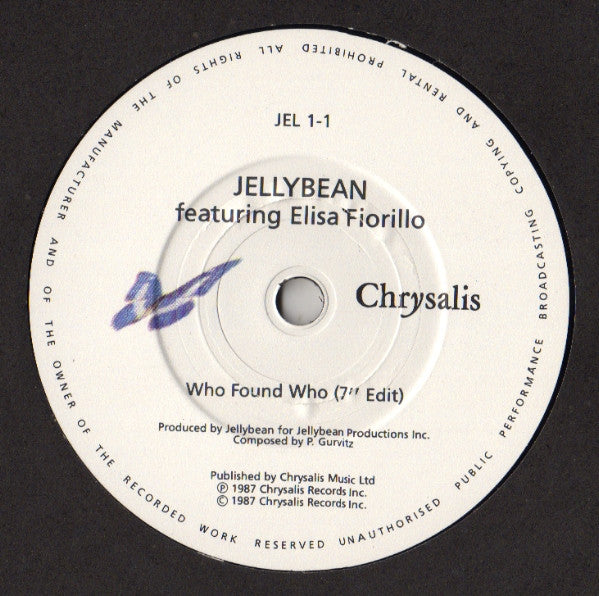 John "Jellybean" Benitez Featuring Elisa Fiorillo : Who Found Who (7", Single, CBS)