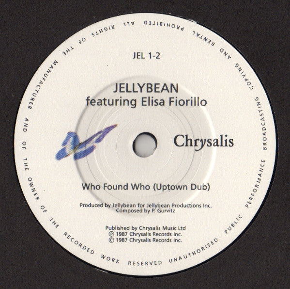 Jellybean* Featuring Elisa Fiorillo : Who Found Who (7", Single, CBS)