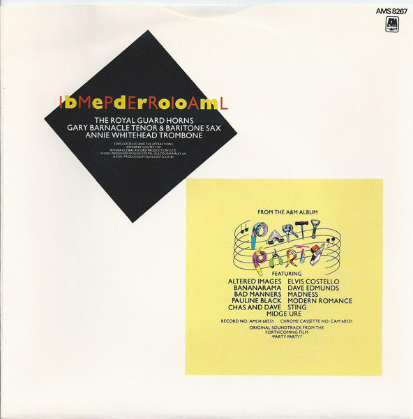 Elvis Costello & The Attractions With The Royal Guard Horns : Party Party (7", Ast)