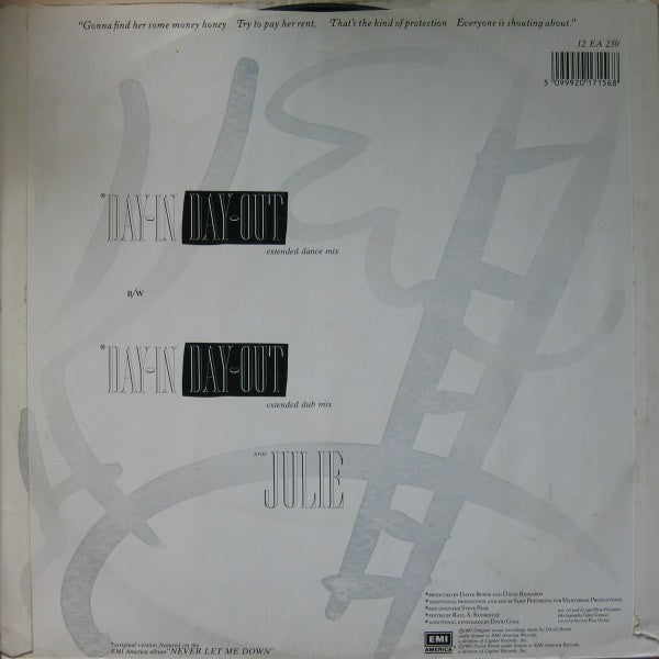 David Bowie : Day-In Day-Out (Extended Dance Mix) (12")