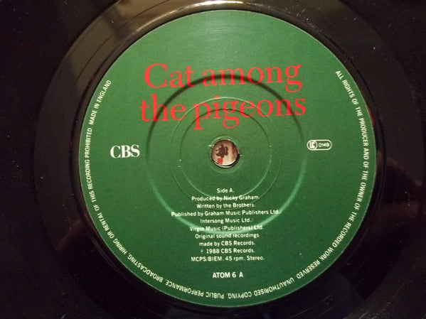 Bros : Cat Among The Pigeons / Silent Night (7", Single)