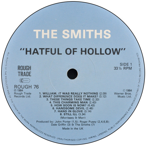 The Smiths : Hatful Of Hollow (LP, Comp, MPO)