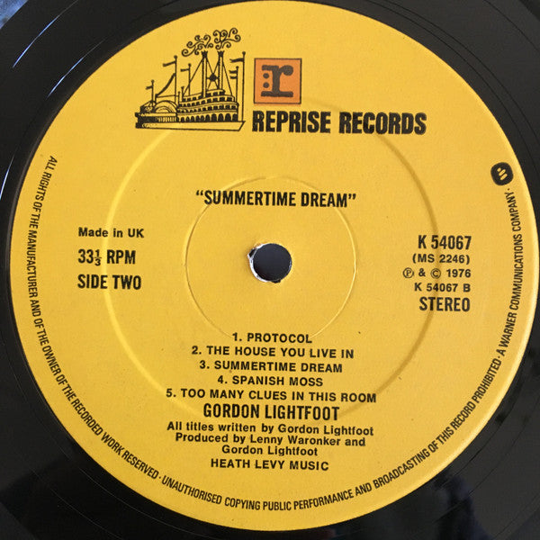 Gordon Lightfoot : Summertime Dream (LP, Album)