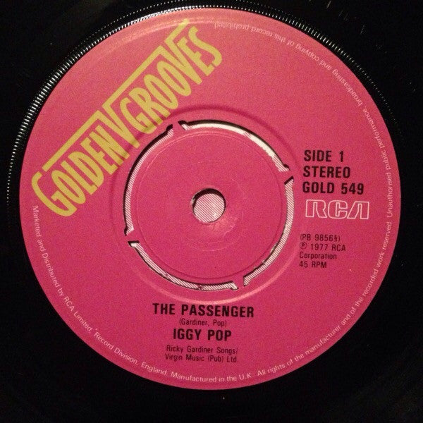 Iggy Pop : The Passenger / Nightclubbing (7", Single, 4-P)