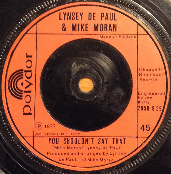 Lynsey De Paul & Mike Moran : Rock Bottom (7", Single)