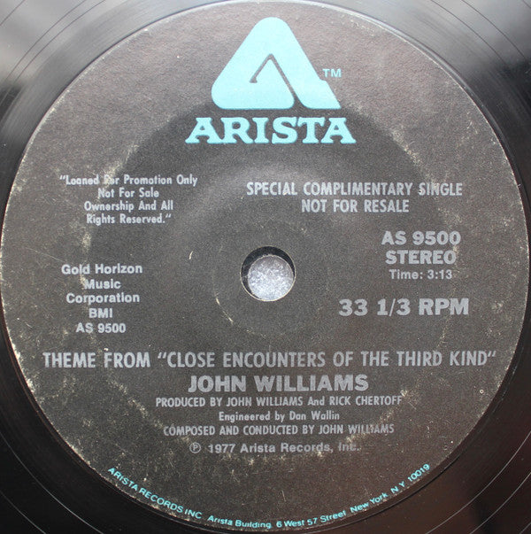 John Williams (4) : Theme From "Close Encounters Of The Third Kind" (7", S/Sided, Promo, Styrene, Ter)