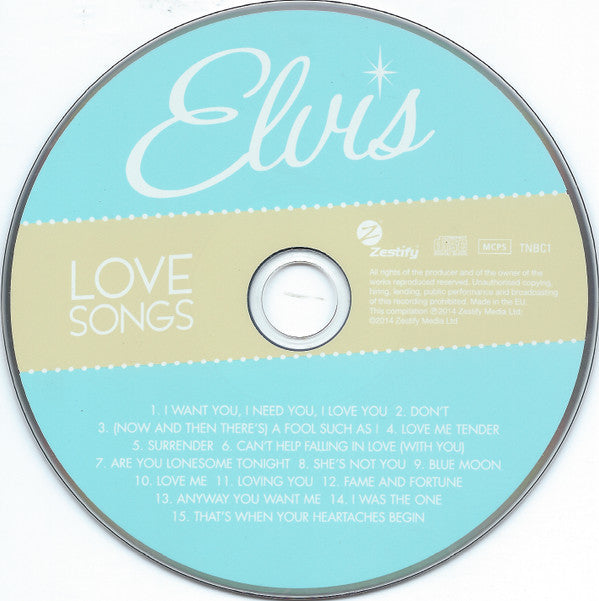 Elvis Presley : Love Songs (CD, Comp, Car)