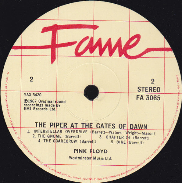 Pink Floyd : The Piper At The Gates Of Dawn (LP, Album, RE)