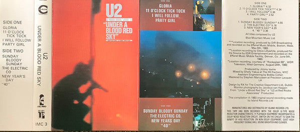 U2 : Live "Under A Blood Red Sky" (Cass, MiniAlbum, M/Print, Bla)