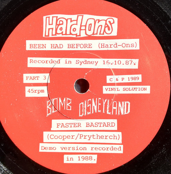 Mega City Four / Les Thugs / Hard-Ons / Bomb Disneyland : Untitled (7", RP, Red)