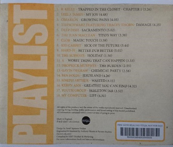 Various : Playlist: July 2005 (CD, Comp, Smplr)