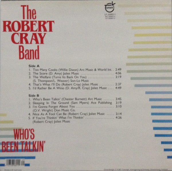 The Robert Cray Band : Who's Been Talkin' (LP, Album, RE)