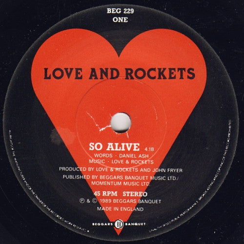 Love And Rockets : So Alive (7", Single)