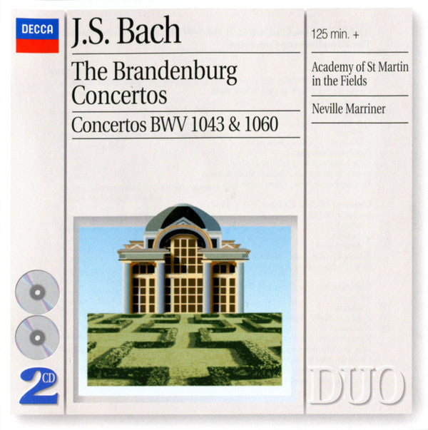 Johann Sebastian Bach, Sir Neville Marriner, The Academy Of St. Martin-in-the-Fields : The Brandenburg Concertos - Concertos BWV 1043 & 1060 (2xCD, Comp, RE)