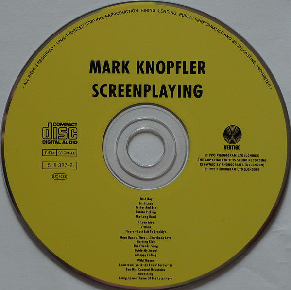 Mark Knopfler : Screenplaying (CD, Comp, RE)