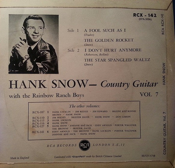 Hank Snow : Country Guitar Vol. 7 - The Golden Rocket (7", EP)