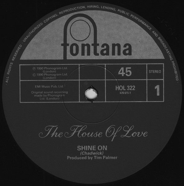 The House Of Love : Shine On (12", Single, Ltd, Num)