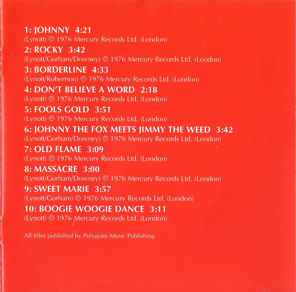Thin Lizzy : Johnny The Fox (CD, Album, RE, RM)