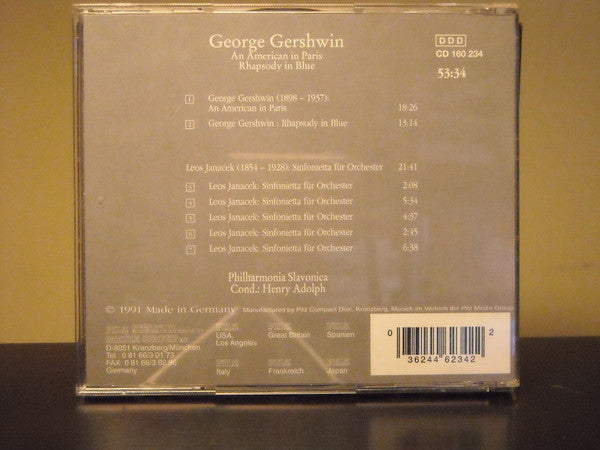 George Gershwin, Leoš Janáček, Philharmonia Slavonica, Henry Adolph : Rhapsody In Blue / An American In Paris / Sinfonietta For orchestra (CD, Album)