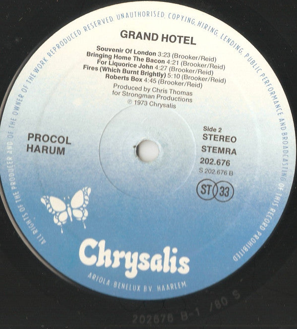 Procol Harum : Grand Hotel (LP, Album, RE)