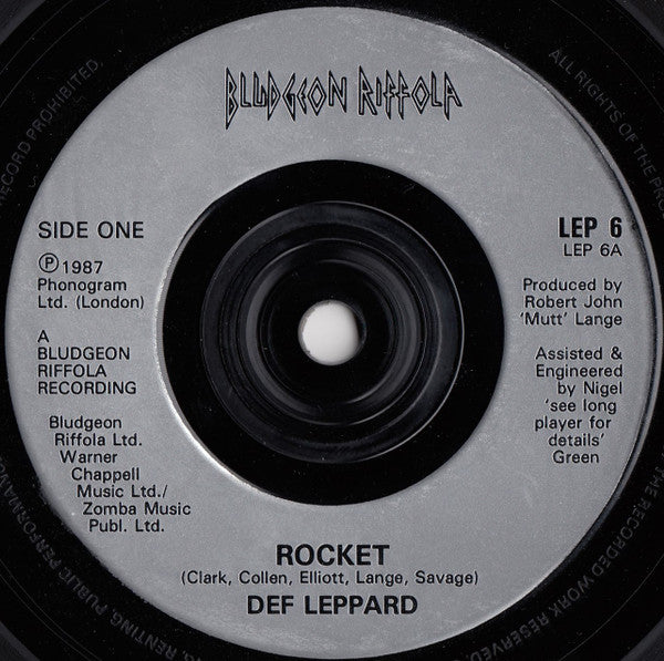 Def Leppard : Rocket (7", Single, Sil)