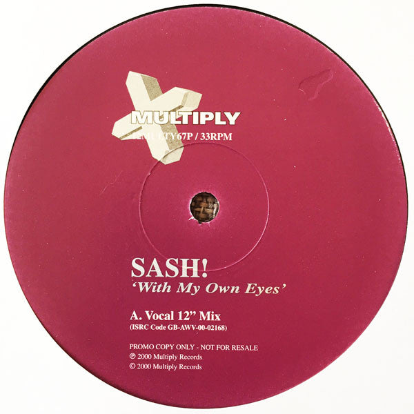 Sash! : With My Own Eyes (12", Promo)