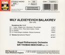 Mily Balakirev, Royal Philharmonic Orchestra, Sir Thomas Beecham : Symphony No. 1 / Tamara (CD, Comp, RM)