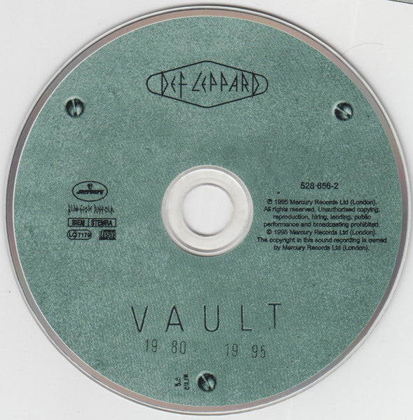 Def Leppard : Vault: Def Leppard Greatest Hits 1980-1995 (CD, Comp)
