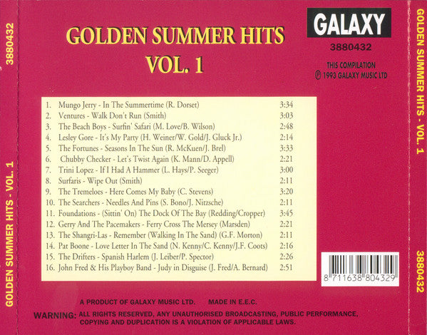 Various : Golden Summer Hits Vol. 1 (CD, Comp)
