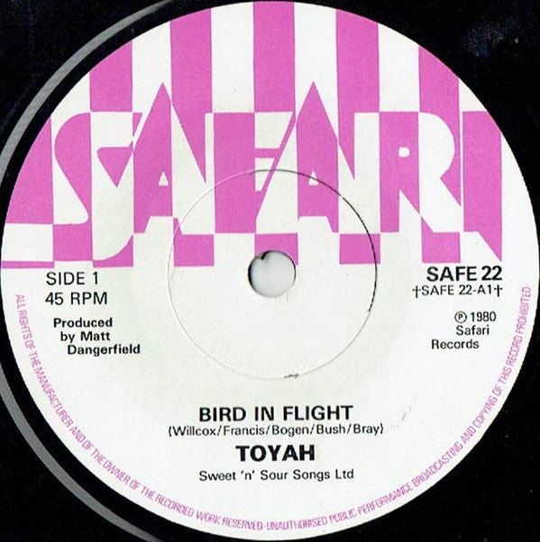 Toyah (3) : Bird In Flight / Tribal Look (7", Single, Pin)