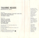 Talking Heads : Remain In Light (Cass, Album)