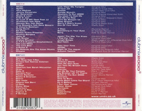 Various : Clubmix 2000 ② (2xCD, Mixed, Car)