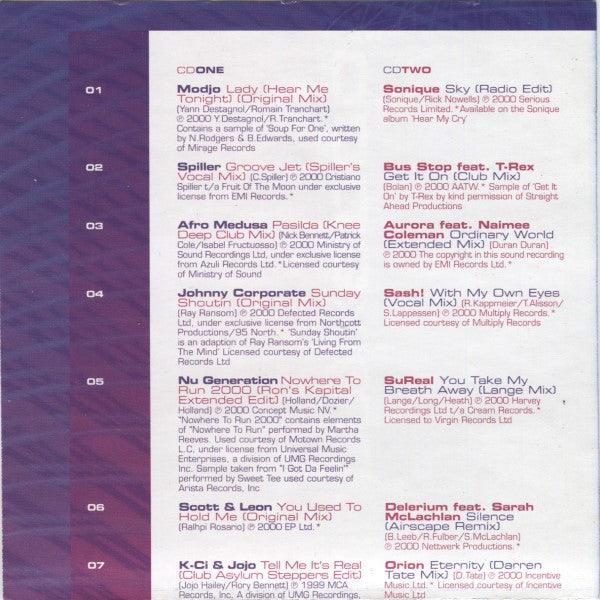 Various : Clubmix 2000 ② (2xCD, Mixed, Car)