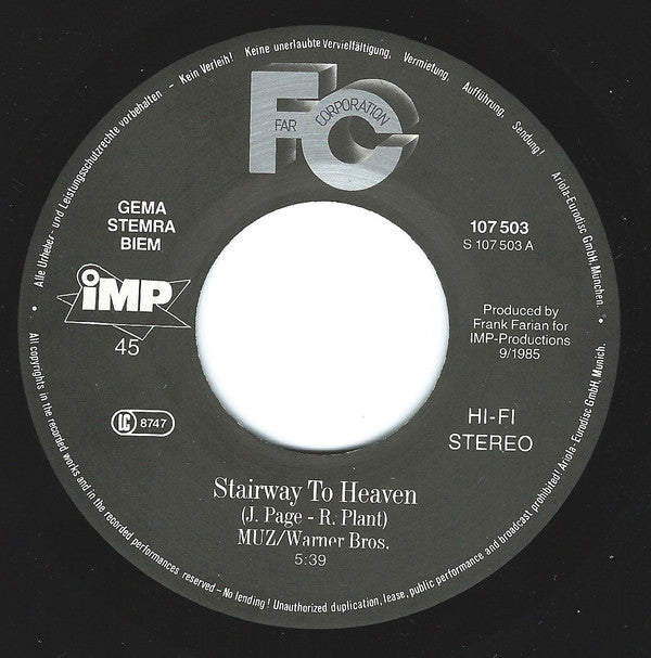 Far Corporation : Stairway To Heaven (7", Single)