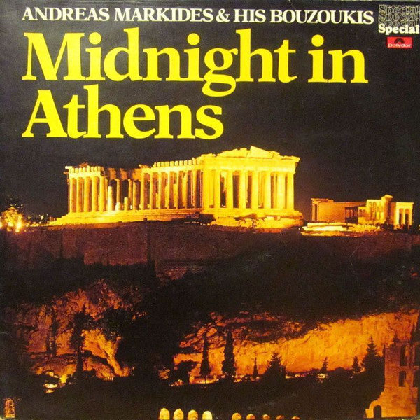 Andreas Markides & His Bouzoukis* : Midnight In Athens (LP, Album)