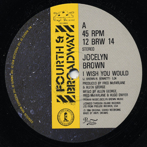 Jocelyn Brown : I Wish You Would (12", Single)