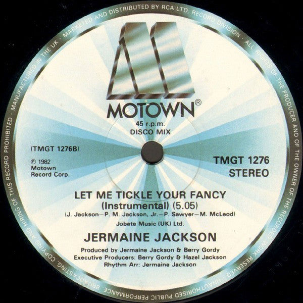 Jermaine Jackson : Let Me Tickle Your Fancy (12", Single)