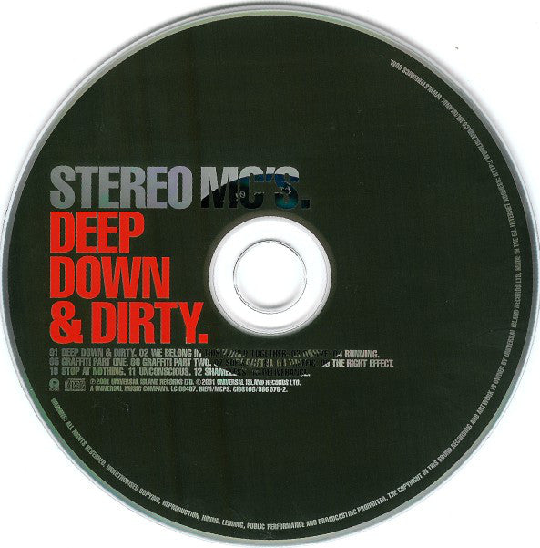 Stereo MC's : Deep Down & Dirty (CD, Album, S/Edition)