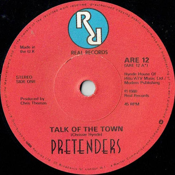 Pretenders* : Talk Of The Town (7", Single, Pap)