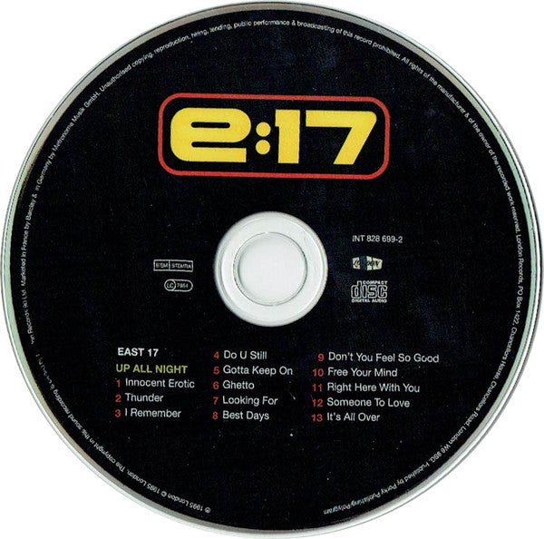 East 17 : Up All Night (CD, Album)