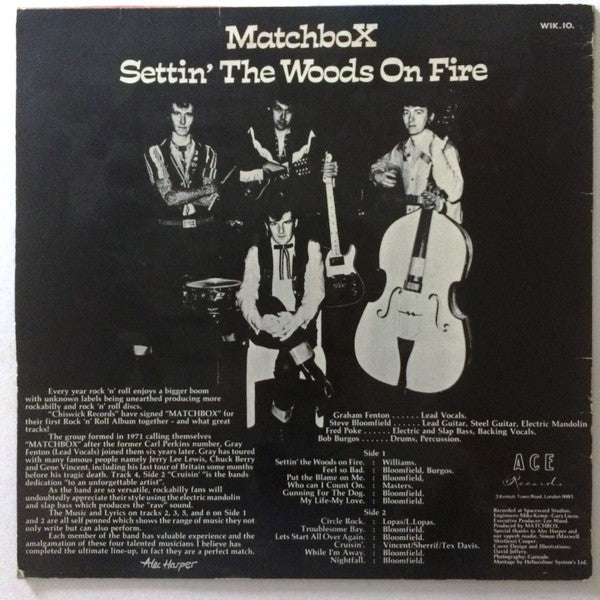 Matchbox (3) : Settin' The Woods On Fire (LP, Album, RE, Whi)