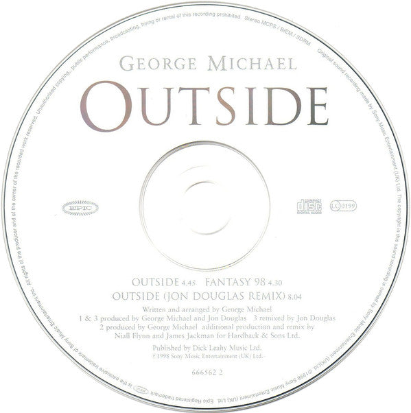 George Michael : Outside (CD, Single)