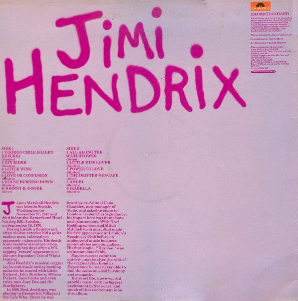 Jimi Hendrix : Jimi Hendrix (LP, Comp)