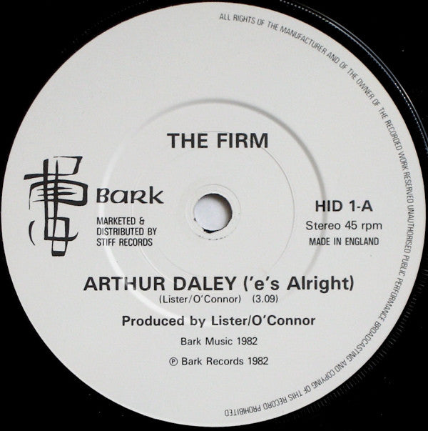 The Firm : Arthur Daley 'E's Alright (7", Single)