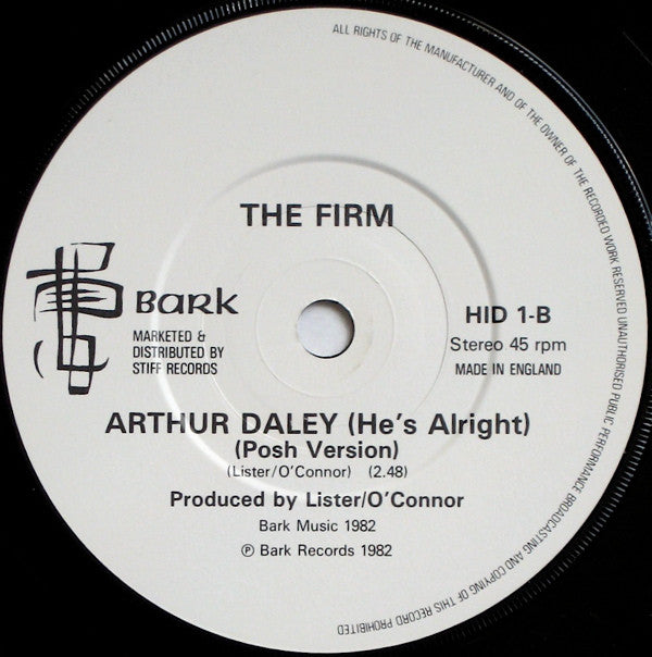 The Firm : Arthur Daley 'E's Alright (7", Single)